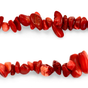 Abalorios chips Rojo Siam