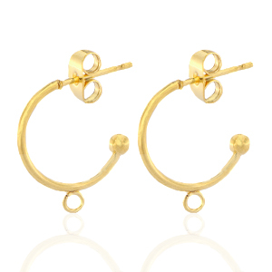 Pendientes Criolla Acero Inox con anilla 15mm Dorado