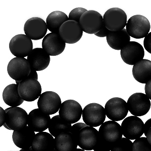 Abalorios Super Polaris redondos 8 mm mate Negro jet