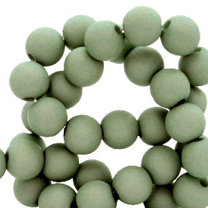 Abalorios acr&iacute;licos 6 mm Verde albahaca