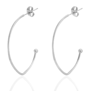 Pendientes Acero Inox Plateado