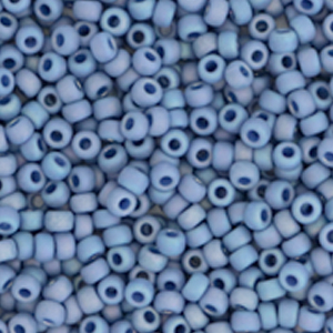 Rocalla Miyuki 11/0 Opaque glazed frosted rainbow soft blue 11-4704