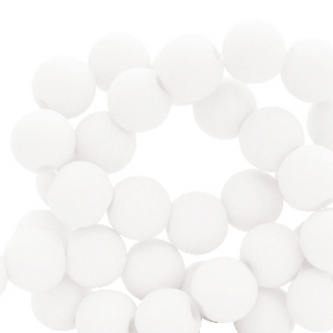 Abalorios acr&iacute;licos 6 mm Blanco 