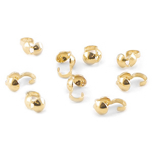 Tapa nudos con anilla DQ 4mm Dorado (sin n&iacute;quel)