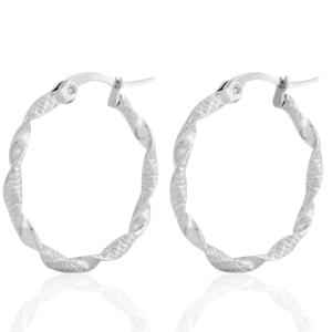 Pendientes Acero Inox criolla Plateado