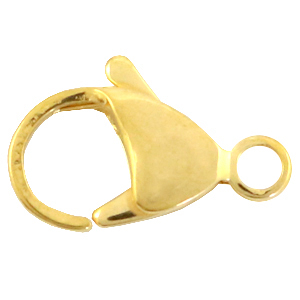 Fornituras Acero inox mosquet&oacute;n 10mm Dorado