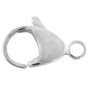 Fornituras Acero inox mosquet&oacute;n 9mm Plateado