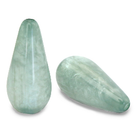 Abalorios Polaris Elements gota Mosso shiny Verde granito