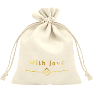 Bolso de joyer&iacute;a "with love" Blancuzco-dorado