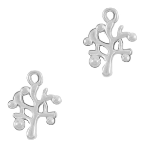 Colgantes met&aacute;licos DQ &aacute;rbol Plata vieja (sin n&iacute;quel)