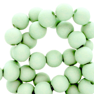 Abalorios acr&iacute;licos 6 mm mate Menta delicado