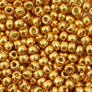 Rocalla Miyuki 8/0 Duracoat galvanized yellow gold 8-4203