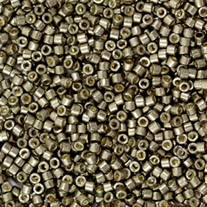Abalorios Miyuki Delica's 11/0 Duracoat galvanized pewter silver DB-1852