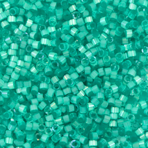 Abalorios Miyuki Delica's 11/0 Silk satin dyed aqua green DB-1813
