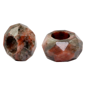 Piedras naturales Granita facetados Rojo coral