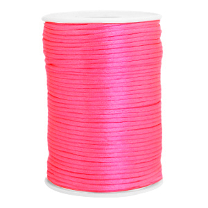 Hilo de sat&eacute;n 2.5mm Rosa ne&oacute;n