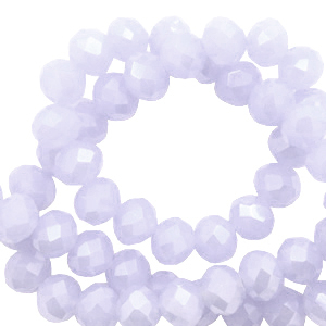 Abalorios faceteados disco 8x6 mm Azul lavanda delicado-revestimiento pearl shine