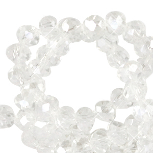 Abalorios faceteados disco 3x3mm Cristal-revestimiento pearl shine