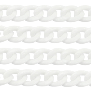 Cadena acr&iacute;lico 19mm Blanco