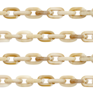 Cadena acr&iacute;lico 15mm Beige