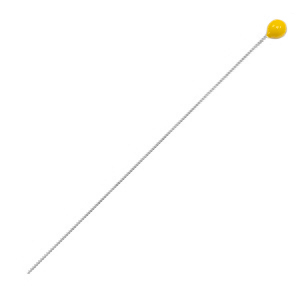Fornituras met&aacute;licas DQ bastones cabeza bola 52mm Plata vieja-Amarillo tropical (sin n&iacute;quel)