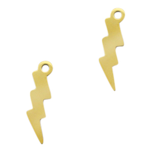 Colgantes acero inox rel&aacute;mpago Dorado