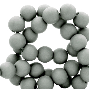 Abalorios acr&iacute;licos 6 mm mate Gris claro