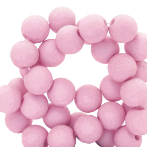 Abalorios acr&iacute;licos 4 mm mate Lila rosa