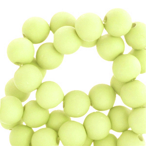 Abalorios acr&iacute;licos 4 mm mate Amarillo claro
