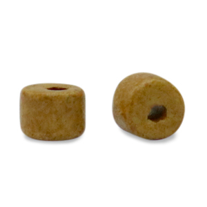 Abalorios de cer&aacute;mica griega DQ 5mm Marr&oacute;n mostaza