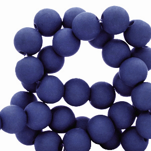 Abalorios acr&iacute;licos 6 mm Azul real oscuro