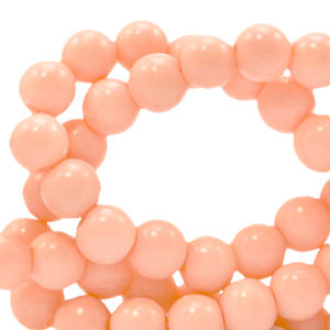 Abalorios de cristal 4 mm opaco Rosa melocot&oacute;n