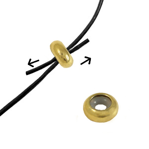 Fornituras Acero Inox abalorios de cierre deslizante 6x3mm Dorado