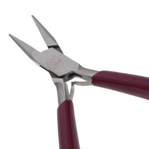 Beadsmith alicate de punta plana Rojo-plateado