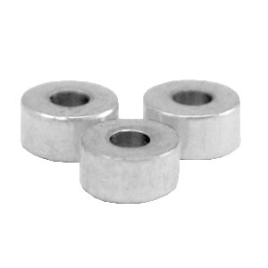 Abalorios Acero Inox disco 4mm Plateado