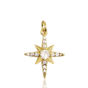 Metal TQ lat&oacute;n colgante estrella Dorado