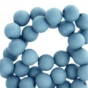 Abalorios acr&iacute;licos 6 mm mate Azul glaciar