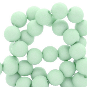 Abalorios acr&iacute;licos 6 mm mate Verde turqueza delicado