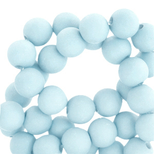 Abalorios acr&iacute;licos 4 mm mate Azul helado