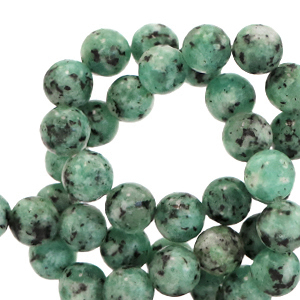 Piedras naturales Jaspe D&aacute;lmata 8mm Verde descolorido