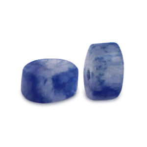 Piedras naturales Sodalita y Microclina disco 4x2mm Azul oscuro