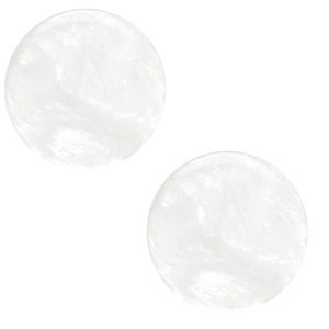Cabuch&oacute;n plano Polaris Elements 12 mm Jais Blanco