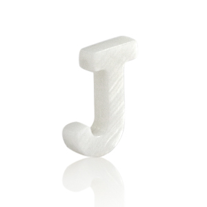 Colgantes conchas especial letra J Blanco (color natural)