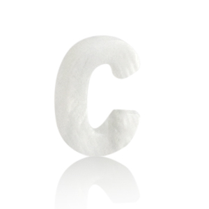 Colgantes conchas especial letra C Blanco (color natural)