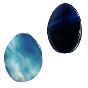Piedras naturales &Aacute;gata ovalada &Oacute;palo azul Egeo