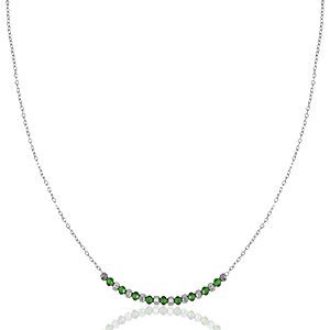 Cadenas Acero Inox Verde esmeralda-plateado