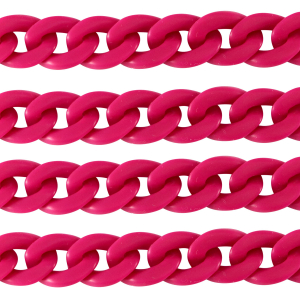 Cadena acr&iacute;lico 22mm mate Rosa magenta