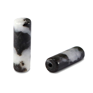 Piedras naturales jasper tubo Blanco-negro