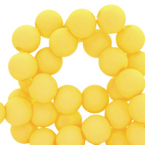 Abalorios acr&iacute;licos 8 mm Amarillo ardiente