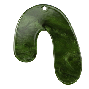 Colgantes de resina org&aacute;nico Verde musgo